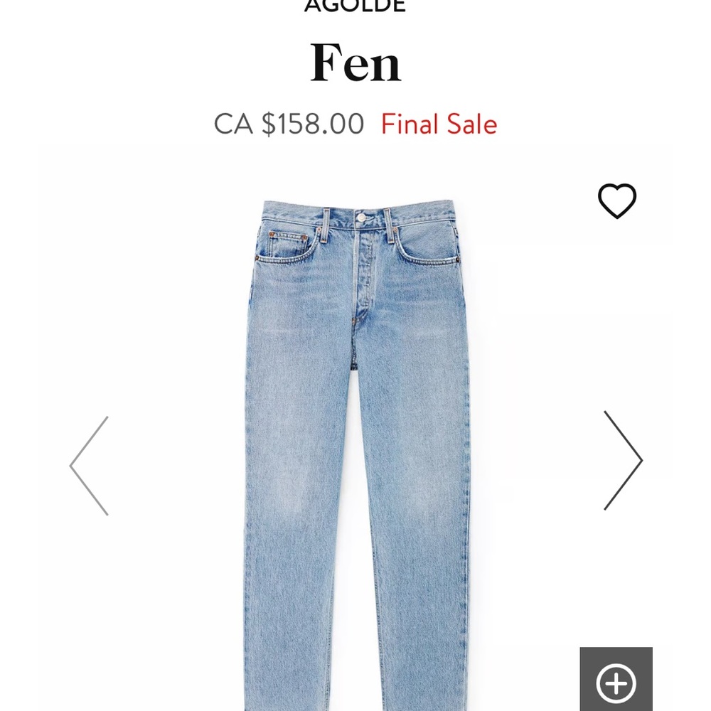 Agolde Fen Jean. So comfy just don’t wear them.